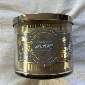 NWT White Barn 3 Wick Candle Mahogany Vanilla